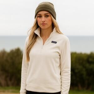 66° North Iceland Logn White Sweatshirt Women's XL 1/4 Zip Fleece Lined  XS